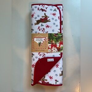 Bliss Studio Set of 2 Christmas Dog dachshund, Reversible Drying Kitchen Mats